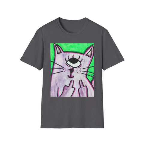 Funny Cat Graphic Unisex T-Shirt - Quirky Art Tee for Cat Lovers