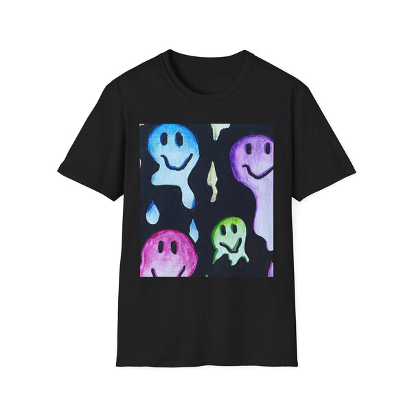 Colorful Smiles Melting Graphic Unisex Softstyle T-Shirt