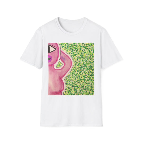 Whimsical Art Unisex Softstyle T-Shirt - Playful Feminine Illustration