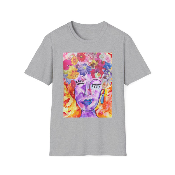 Vibrant Floral Queen-Unisex Softstyle T-Shirt