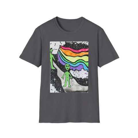 Alien Rainbow Dreaming-Unisex Softstyle T-Shirt