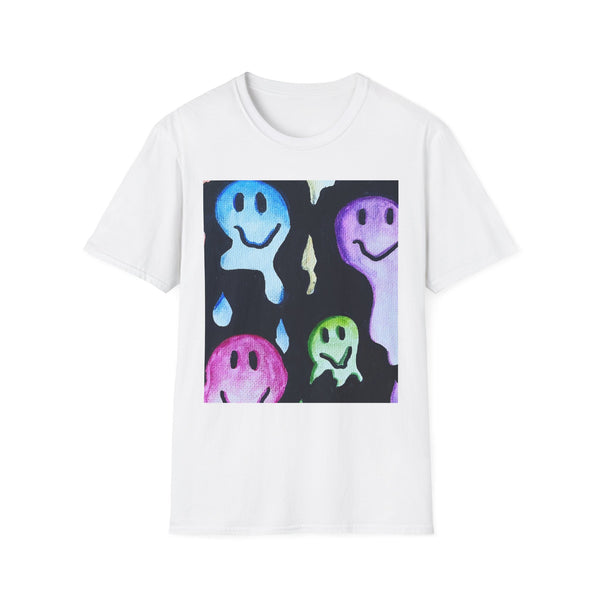 Colorful Smiles Melting Graphic Unisex Softstyle T-Shirt