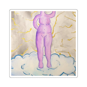 Lady in the Cloud-Lighter Sticker