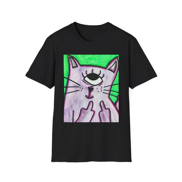 Funny Cat Graphic Unisex T-Shirt - Quirky Art Tee for Cat Lovers