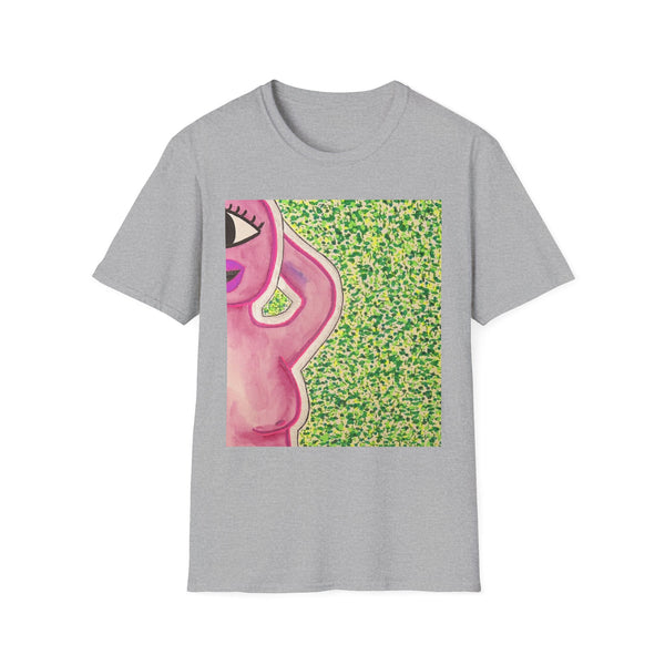 Whimsical Art Unisex Softstyle T-Shirt - Playful Feminine Illustration