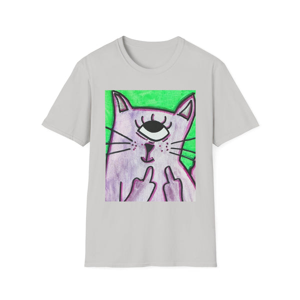 Funny Cat Graphic Unisex T-Shirt - Quirky Art Tee for Cat Lovers