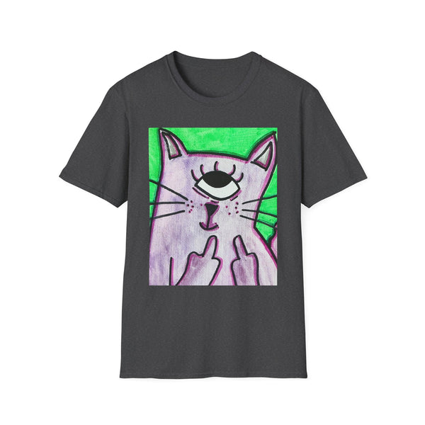 Funny Cat Graphic Unisex T-Shirt - Quirky Art Tee for Cat Lovers