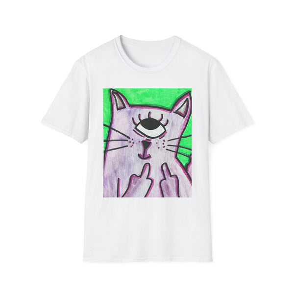 Funny Cat Graphic Unisex T-Shirt - Quirky Art Tee for Cat Lovers