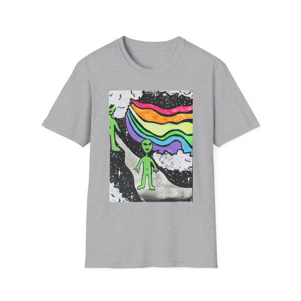 Alien Rainbow Dreaming-Unisex Softstyle T-Shirt