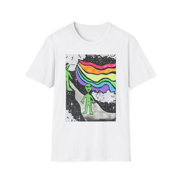 Alien Rainbow Dreaming-Unisex Softstyle T-Shirt