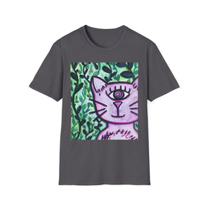 Whimsical Cat Graphic Unisex Softstyle T-Shirt