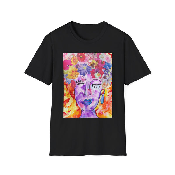 Vibrant Floral Queen-Unisex Softstyle T-Shirt