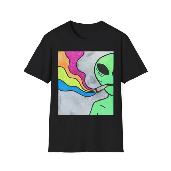 Colorful Alien Graphic Tee - Unisex Softstyle T-Shirt